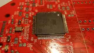 ＣＰＵ（ｍｅｇａ２５６０）の半田付け（ｍｅｇａ２５６ボード）