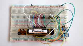 ブレッドボードでＬＥＤ点灯チェック（単４－ＳＭＤ）