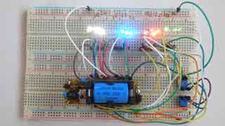 ブレッドボードでＬＥＤ点灯チェック（ＣＲ２－ＳＭＤ）