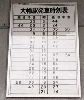 大幡駅時刻表